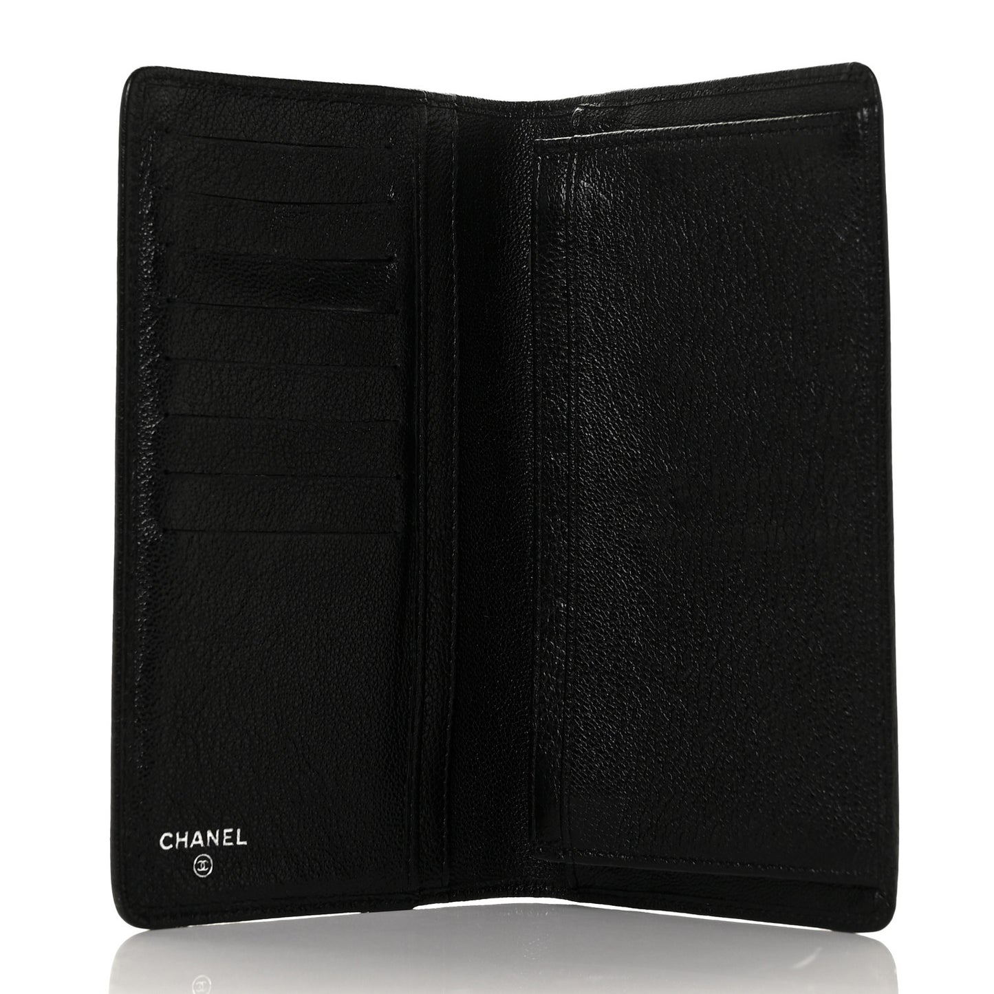 Goatskin CC Yen Wallet Black