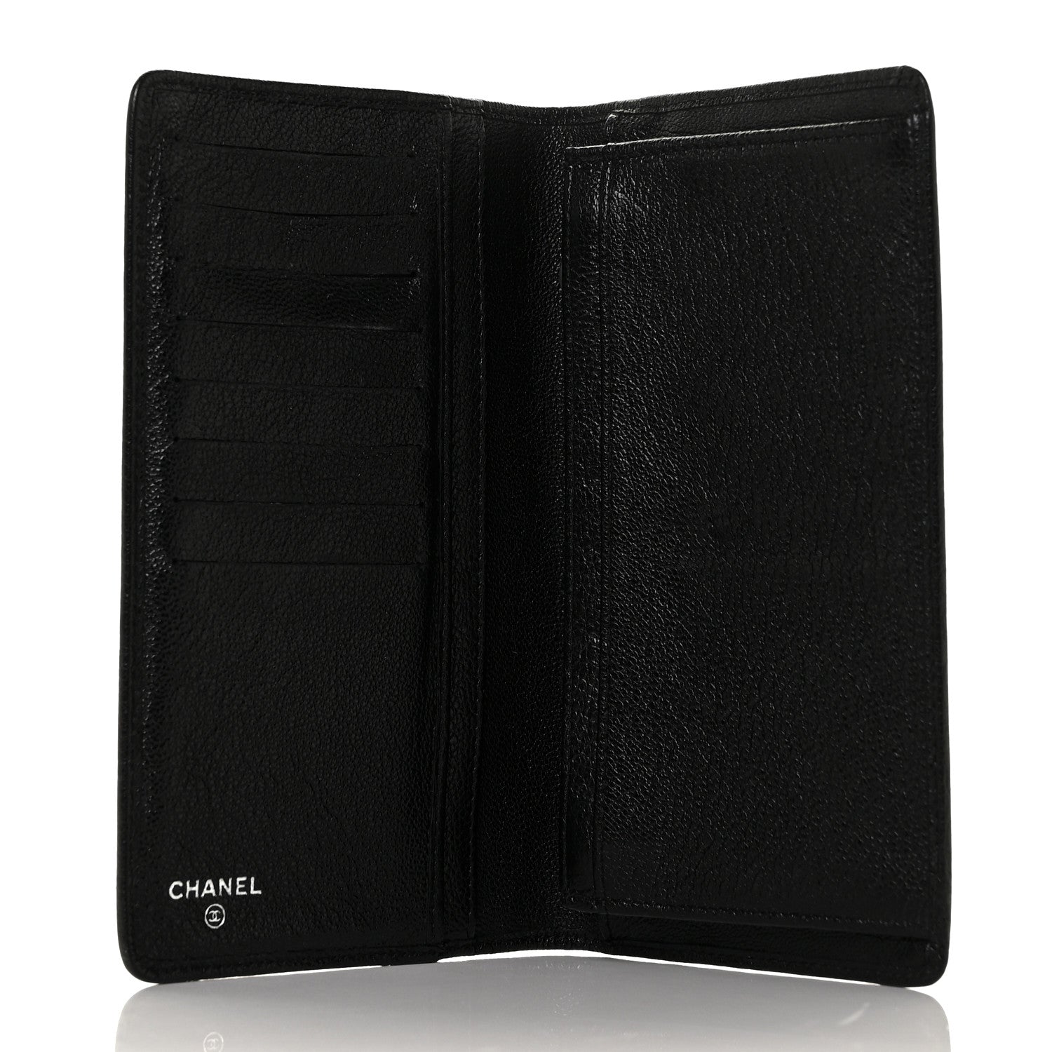 Chanel Goatskin CC Yen Wallet Black 5 of 8