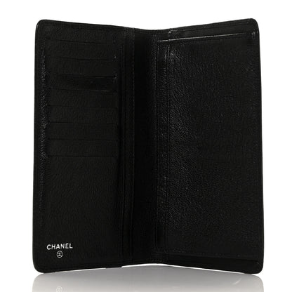 Chanel Goatskin CC Yen Wallet Black 5 of 8