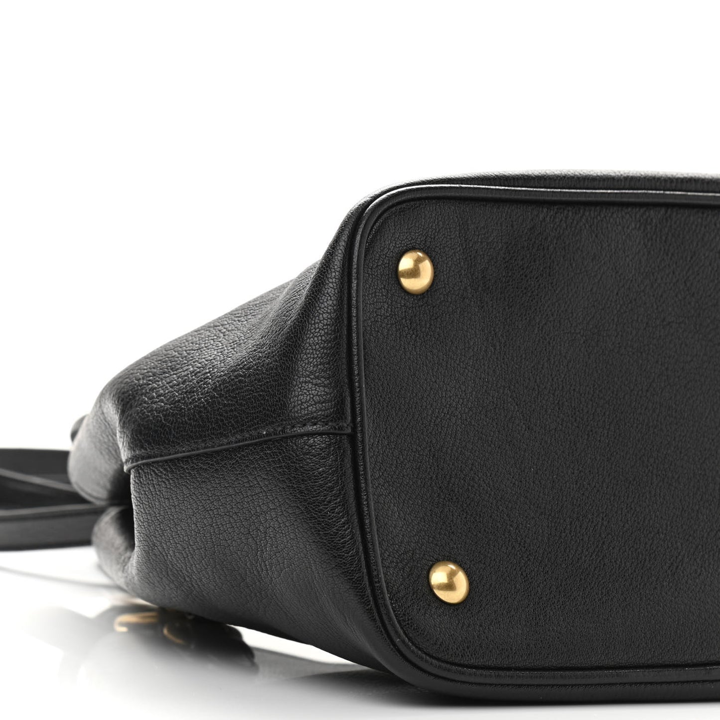 Goatskin Madras 2Way Shoulder Bag Black