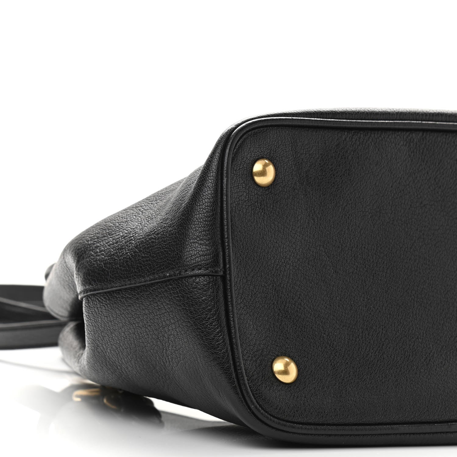 Miu Miu Goatskin Madras 2Way Shoulder Bag Black 7 of 8