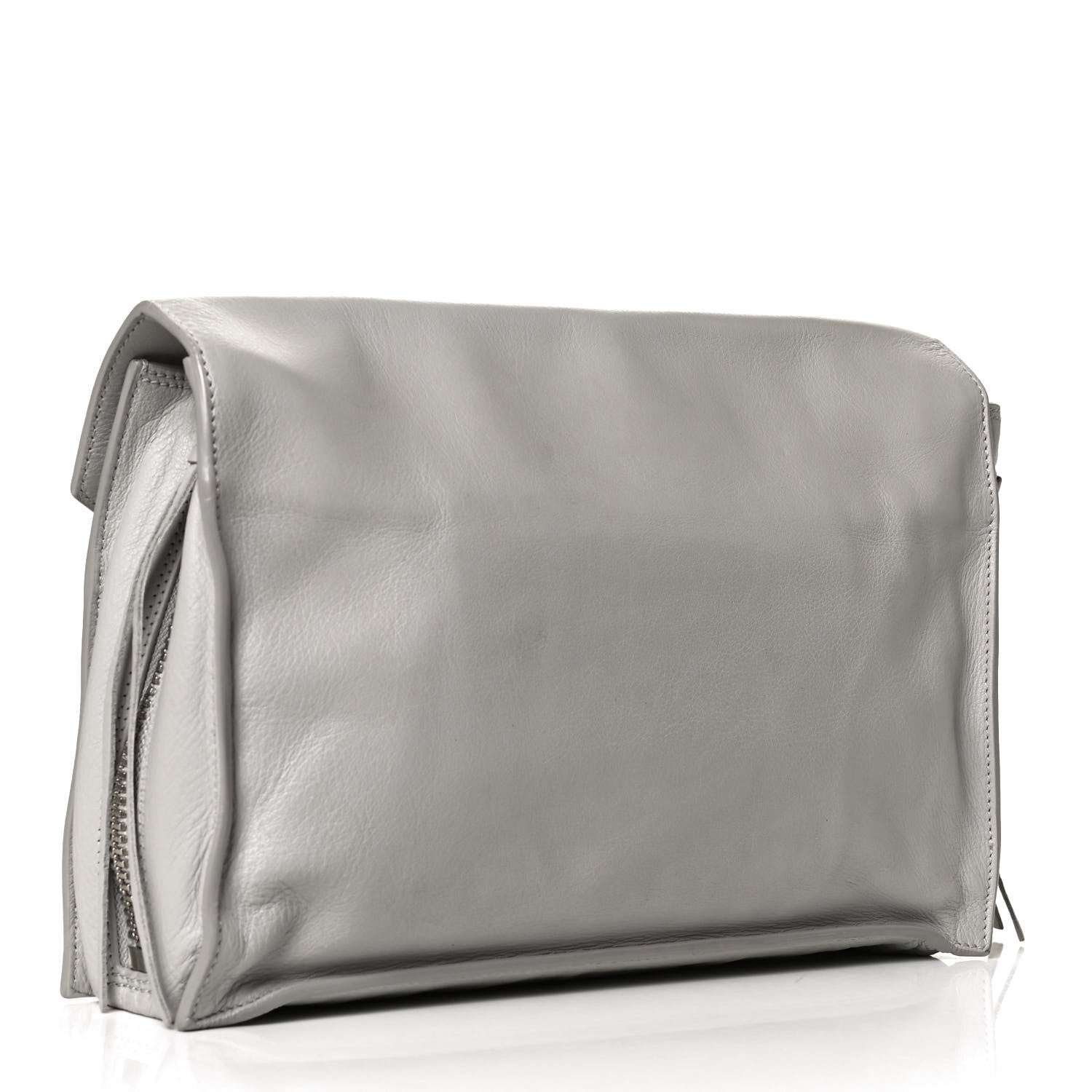 Balenciaga Veau Papier Sight Clutch Gris Metal 3 of 13