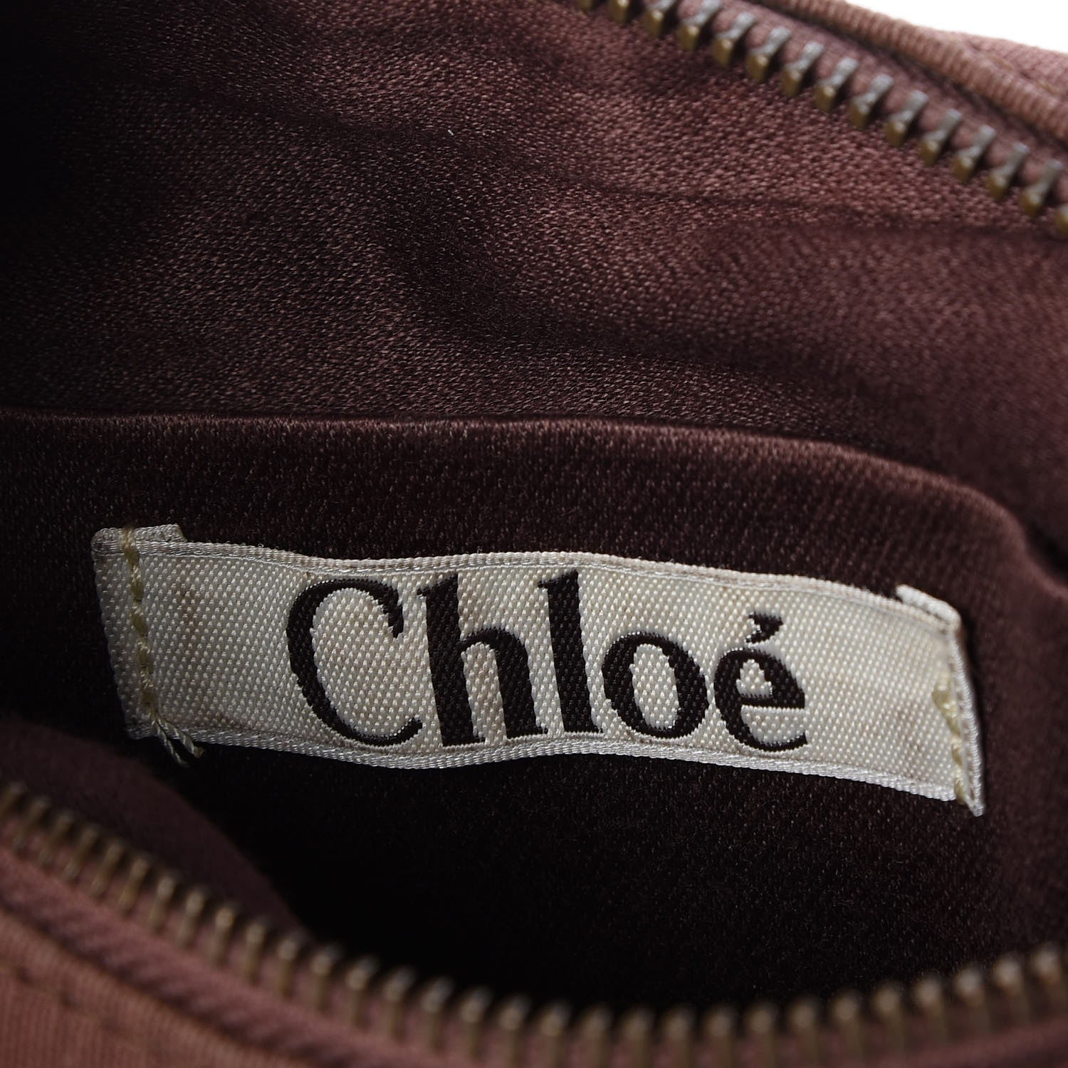 Chloe Canvas Beaded Bracelet Bag Brown 6 of 8