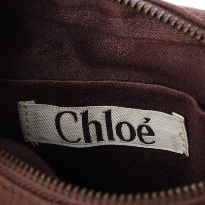 Chloe Canvas Beaded Bracelet Bag Brown 6 of 8