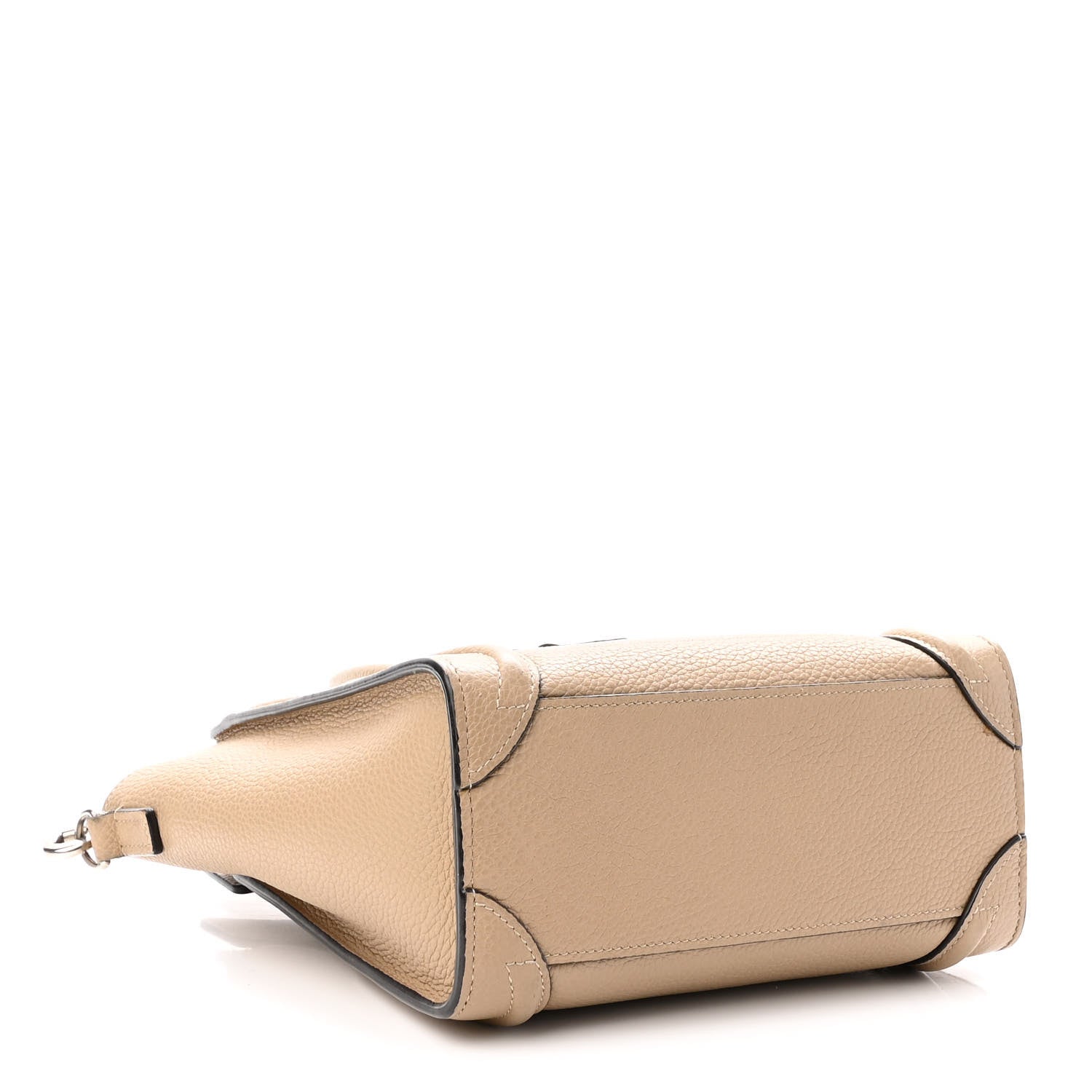 Celine Drummed Calfskin Nano Luggage Dune 4 of 17