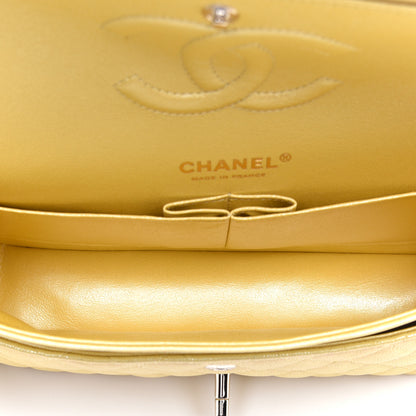 Chanel Iridescent Caviar Quilted Medium Double Flap Yellow 5 of 9