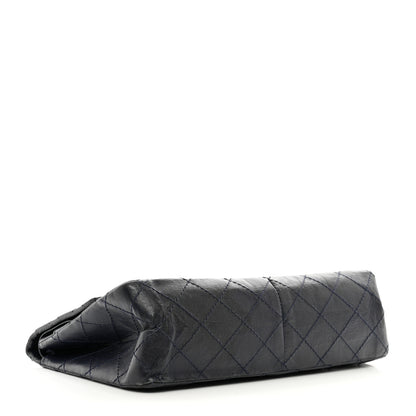 Chanel Aged Calfskin Quilted 2.55 Reissue 226 Flap Navy Blue 4 of 12