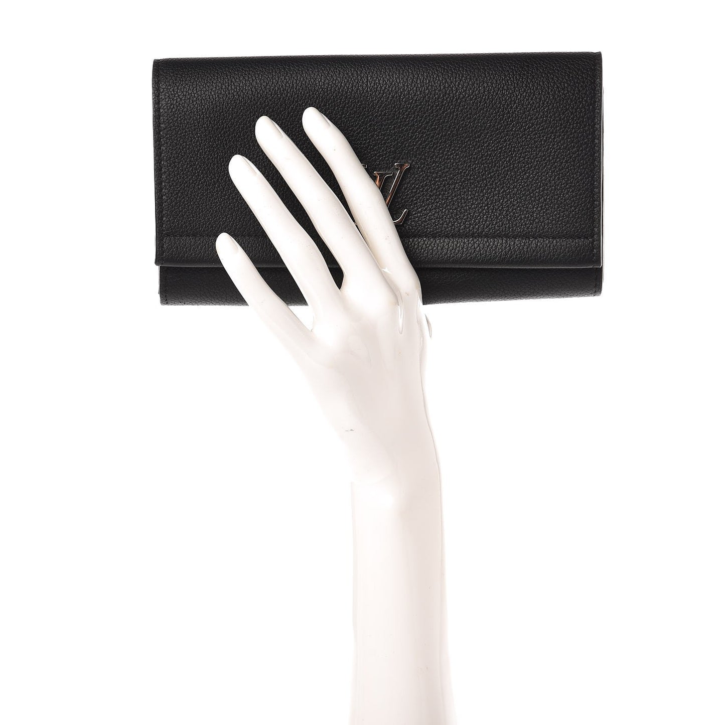 Calfskin Lockme II Wallet Black