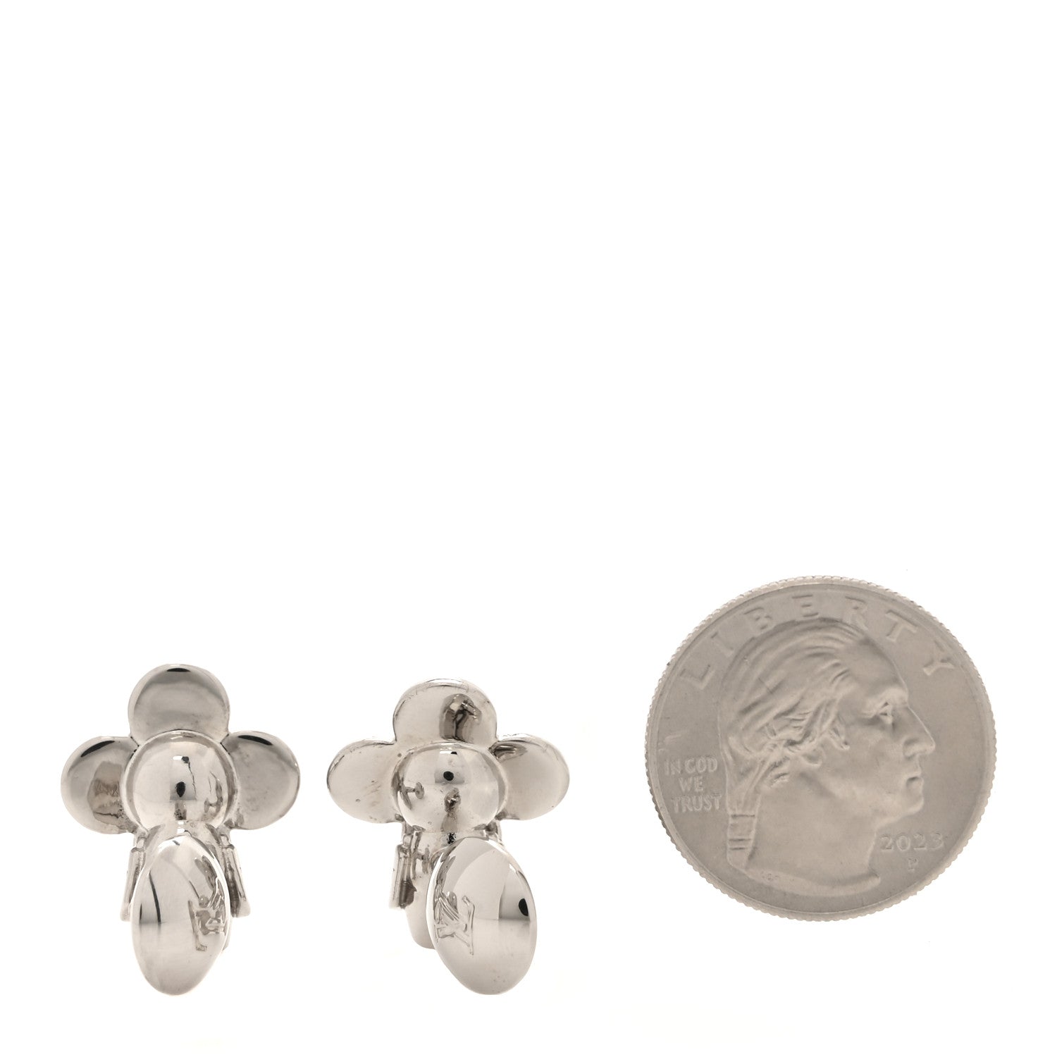 Louis Vuitton Sterling Silver Vivienne Cufflinks 2 of 4