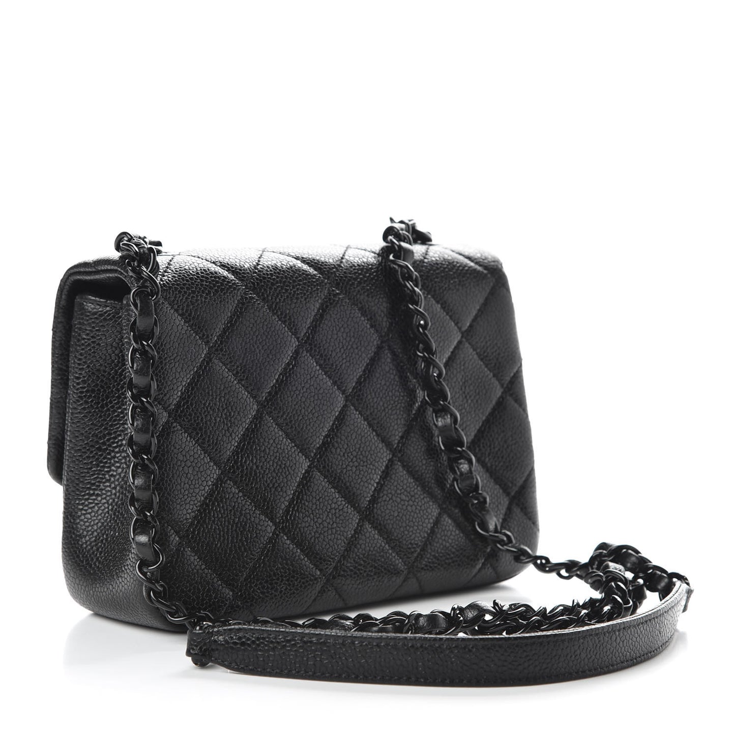 Caviar Quilted Incognito Mini Square Flap Black