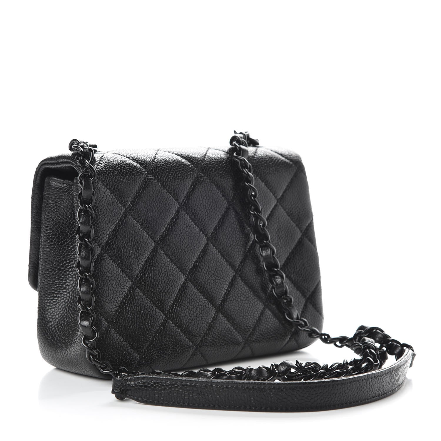 Chanel Caviar Quilted Incognito Mini Square Flap Black 3 of 9
