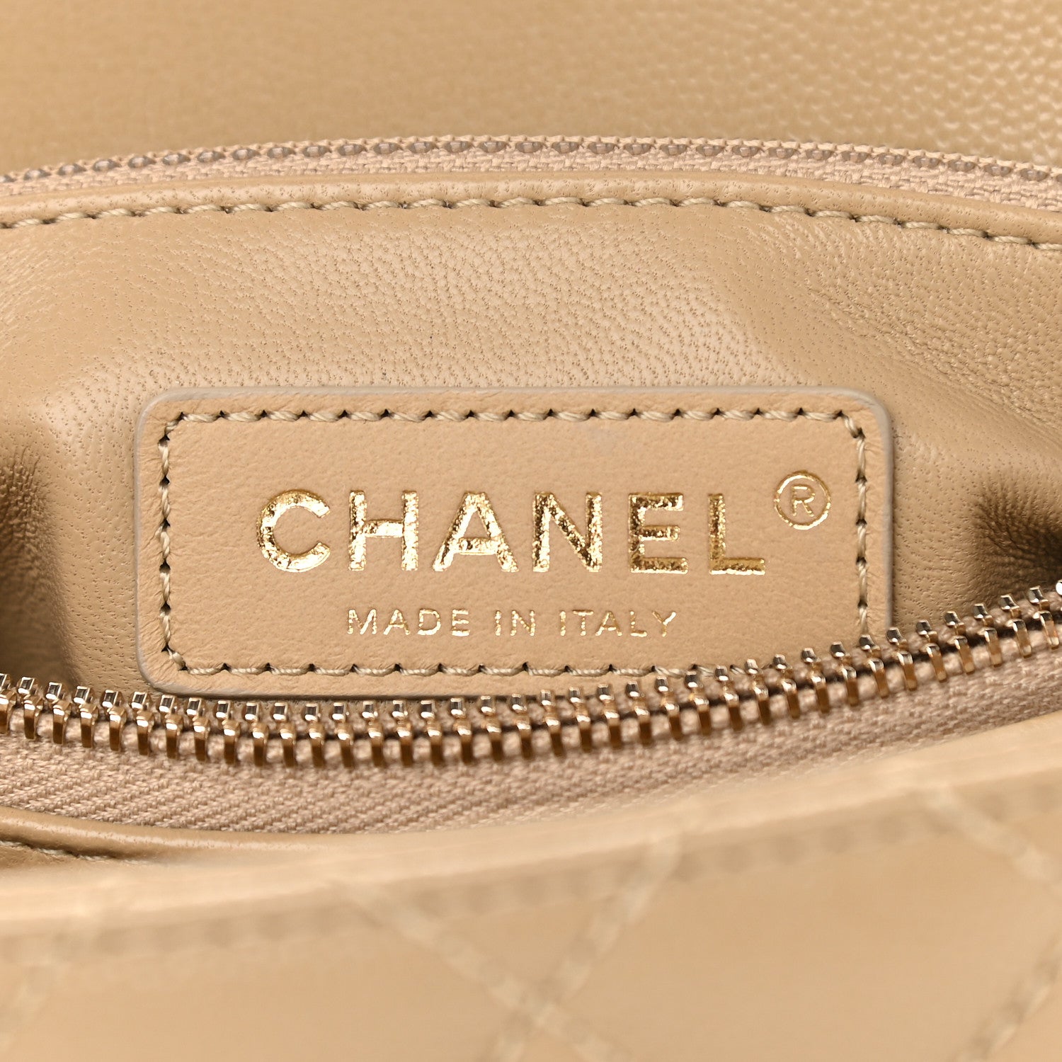 Chanel Caviar Lizard Embossed Quilted Small Coco Handle Flap Dark Beige 6 of 9