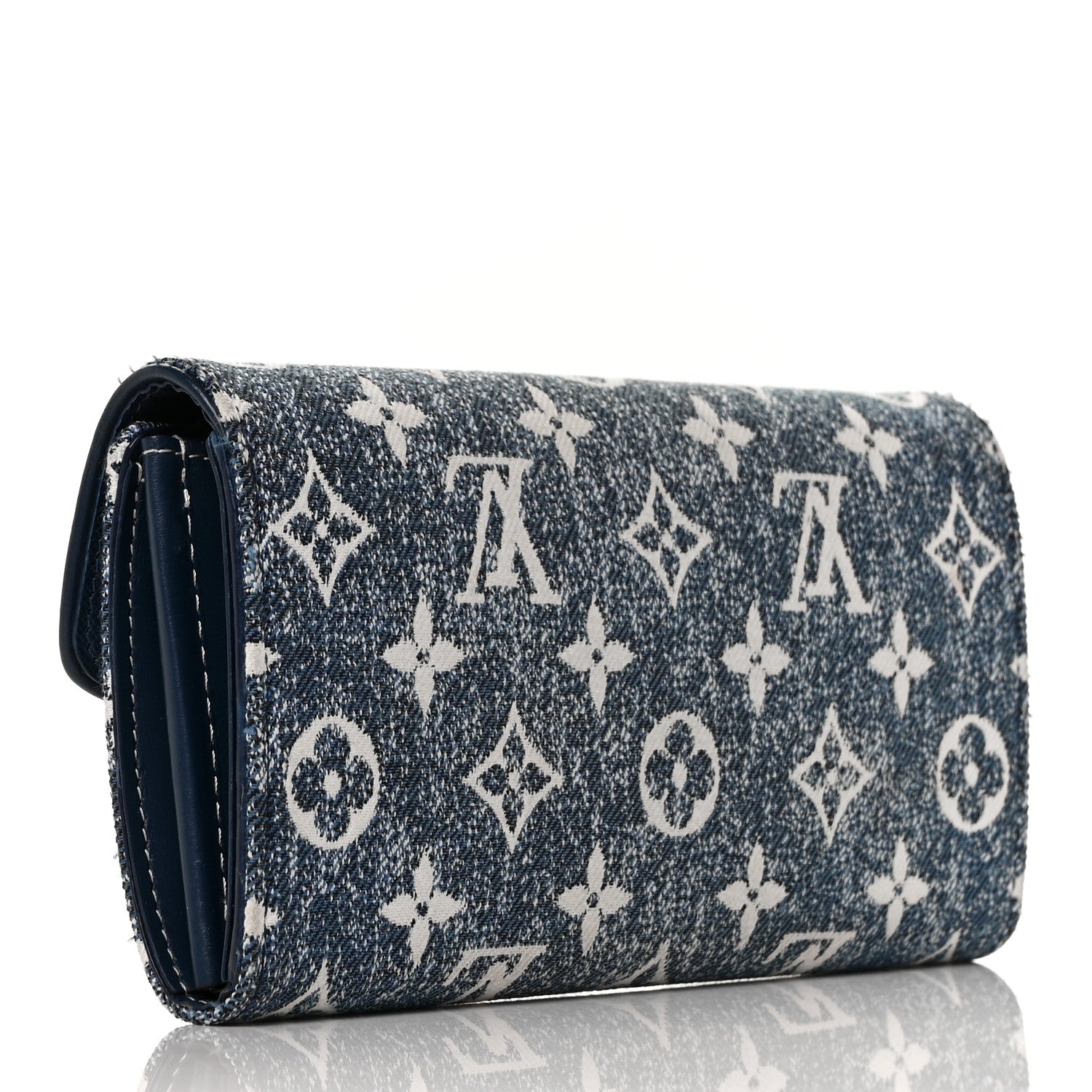 Louis Vuitton Monogram Jacquard Denim Sarah Wallet Bleu 3 of 8