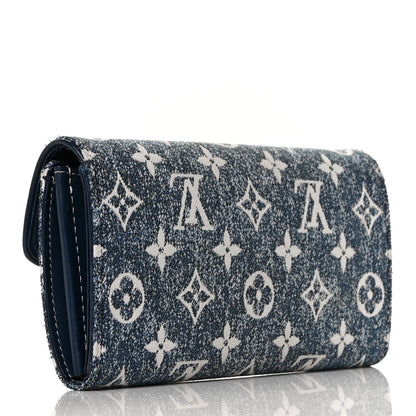 Louis Vuitton Monogram Jacquard Denim Sarah Wallet Bleu 3 of 8
