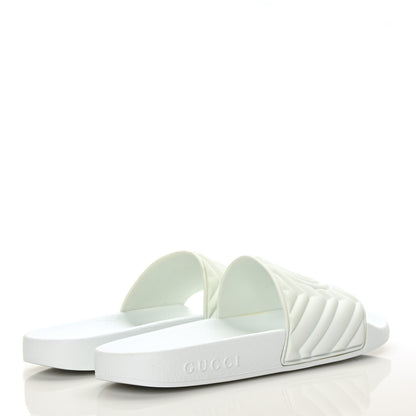 Gucci Rubber Matelasse Womens Slide Sandals 36 Great White 5 of 6