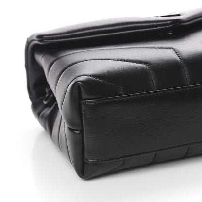 Saint Laurent Calfskin Y Quilted Monogram Toy Loulou Crossbody Bag Black 8 of 11