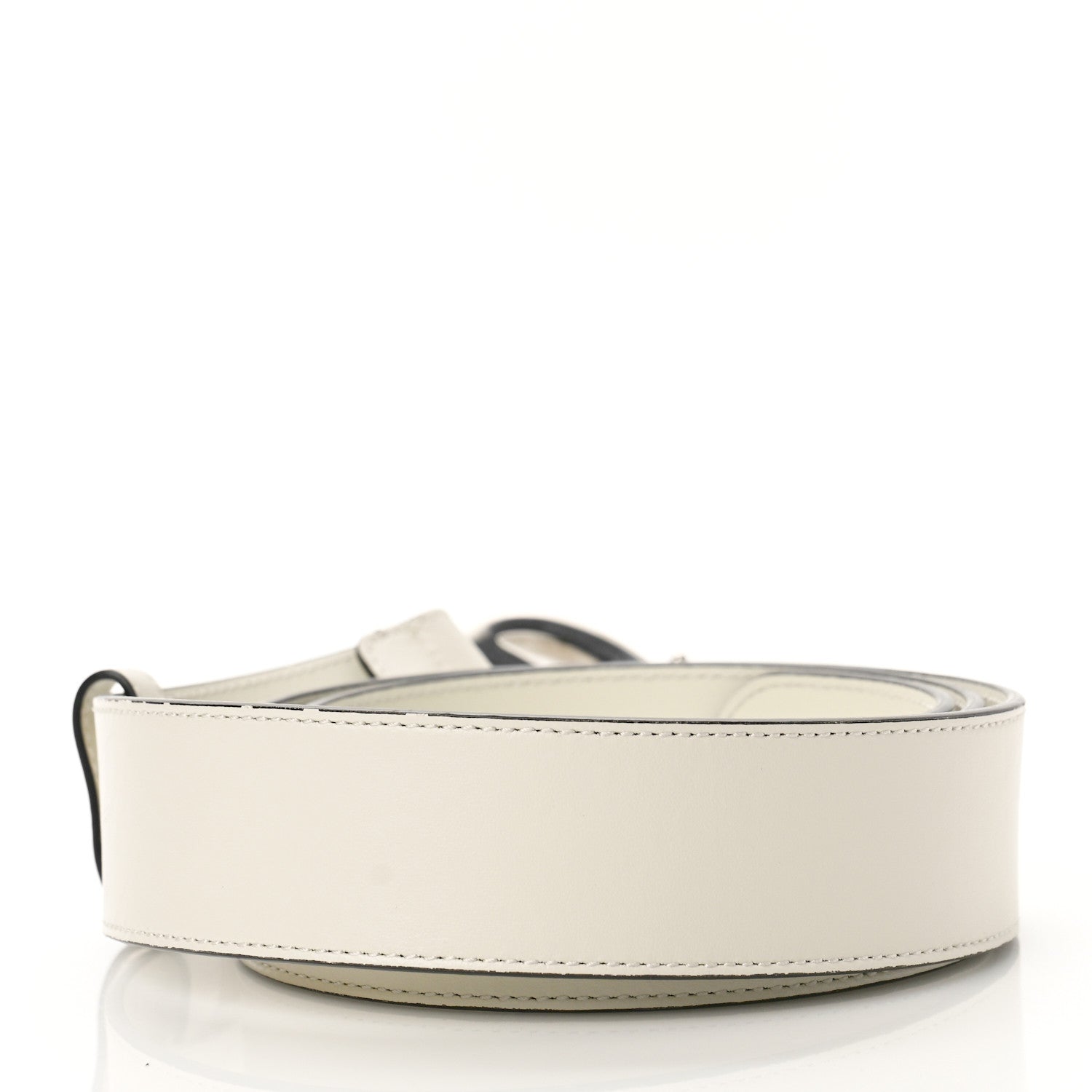 Gucci Plutone Calfskin Palladium Double G 40mm Belt 100 40 Mystic White 2 of 5