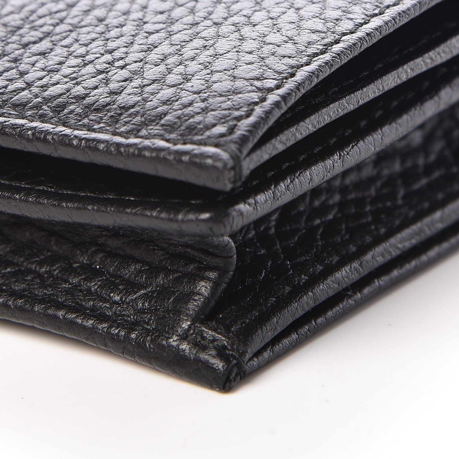 Gucci Pebbled Calfskin GG Marmont Card Case Black 9 of 10