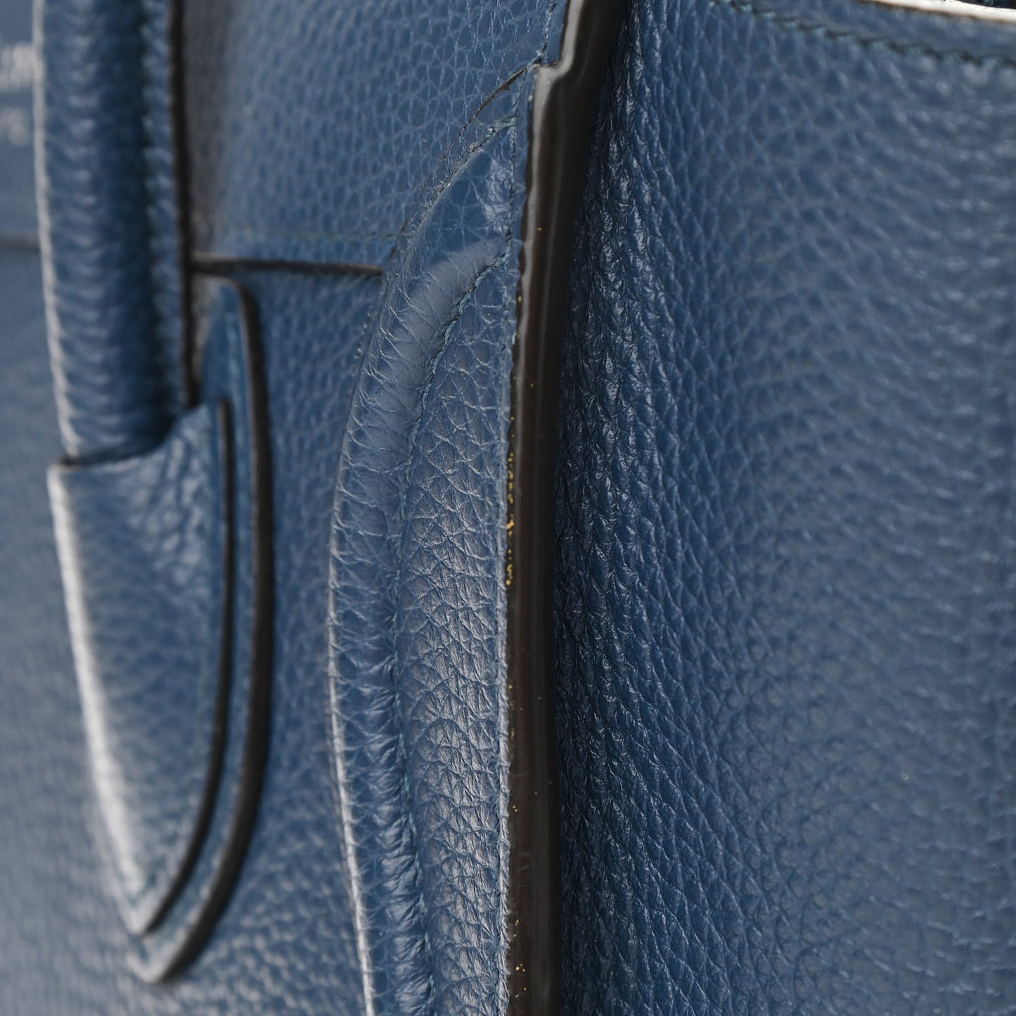 Drummed Calfskin Nano Luggage Indigo