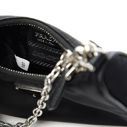 Prada Tessuto Nylon Mini Re-Edition 2000 Shoulder Bag Black 9 of 11