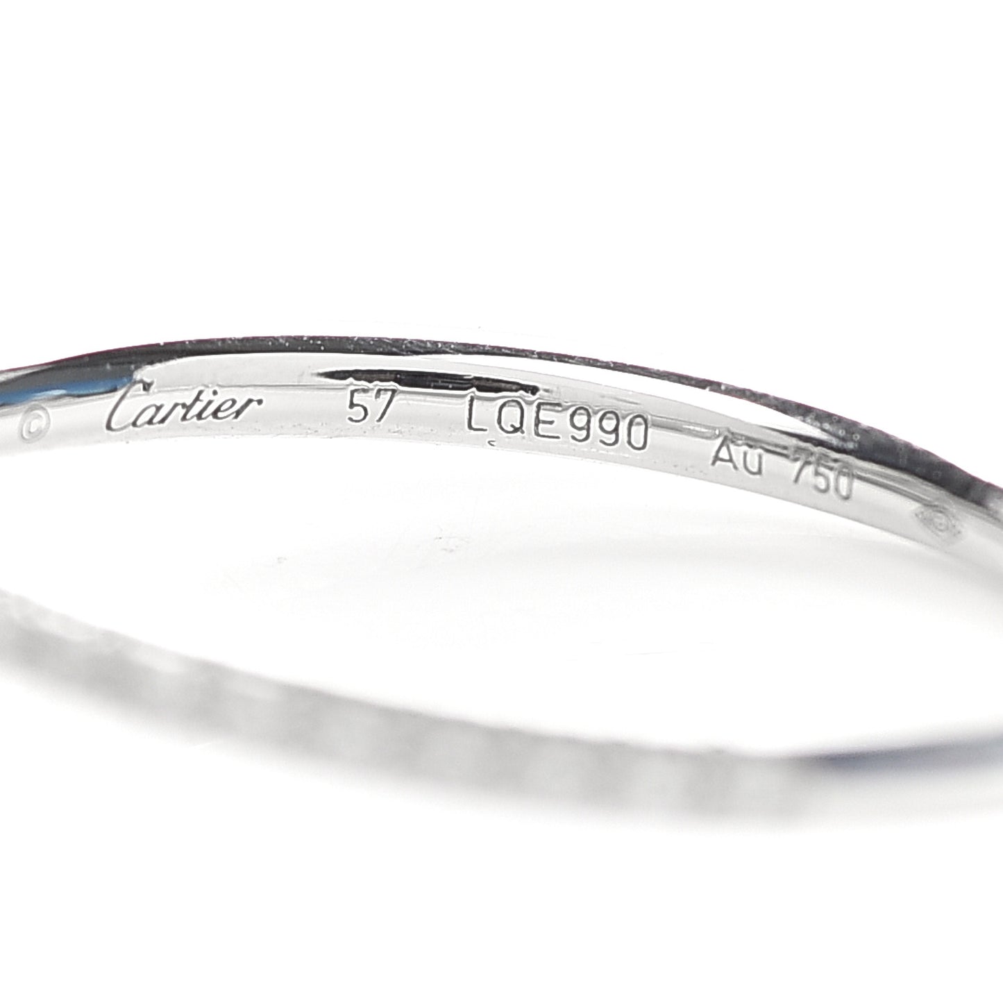 18K White Gold Diamond Juste Un Clou Paved Ring 57 8