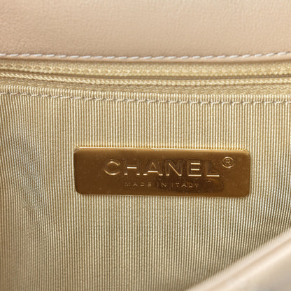 Chanel Lambskin Quilted Medium 19 Flap Light Beige 5 of 10