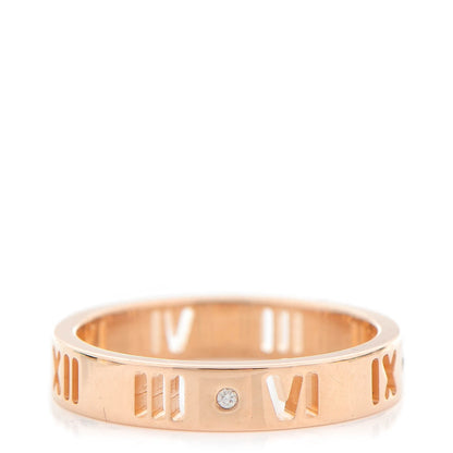 Tiffany 18K Rose Gold Diamond Atlas Pierced Ring 5.25 1 of 5