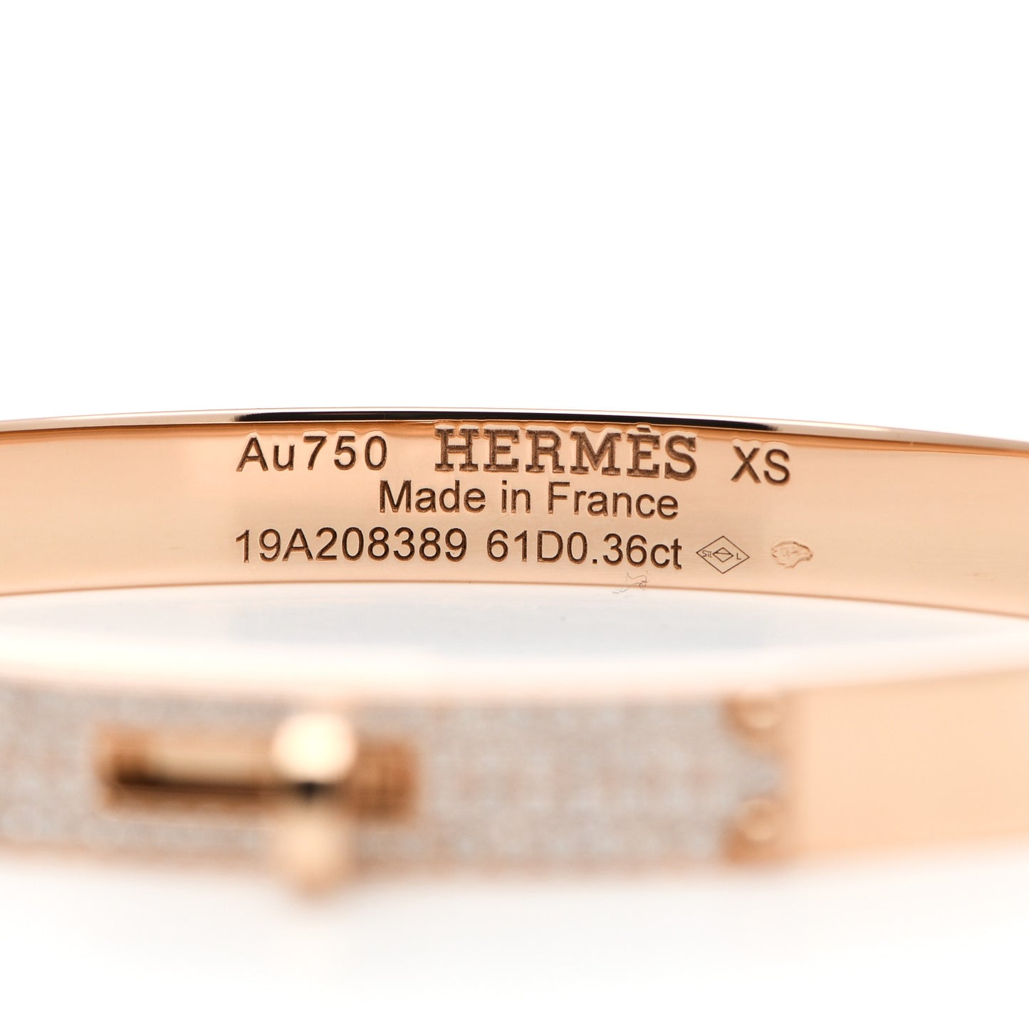 18K Rose Gold Diamond PM Kelly Pave Bracelet XS