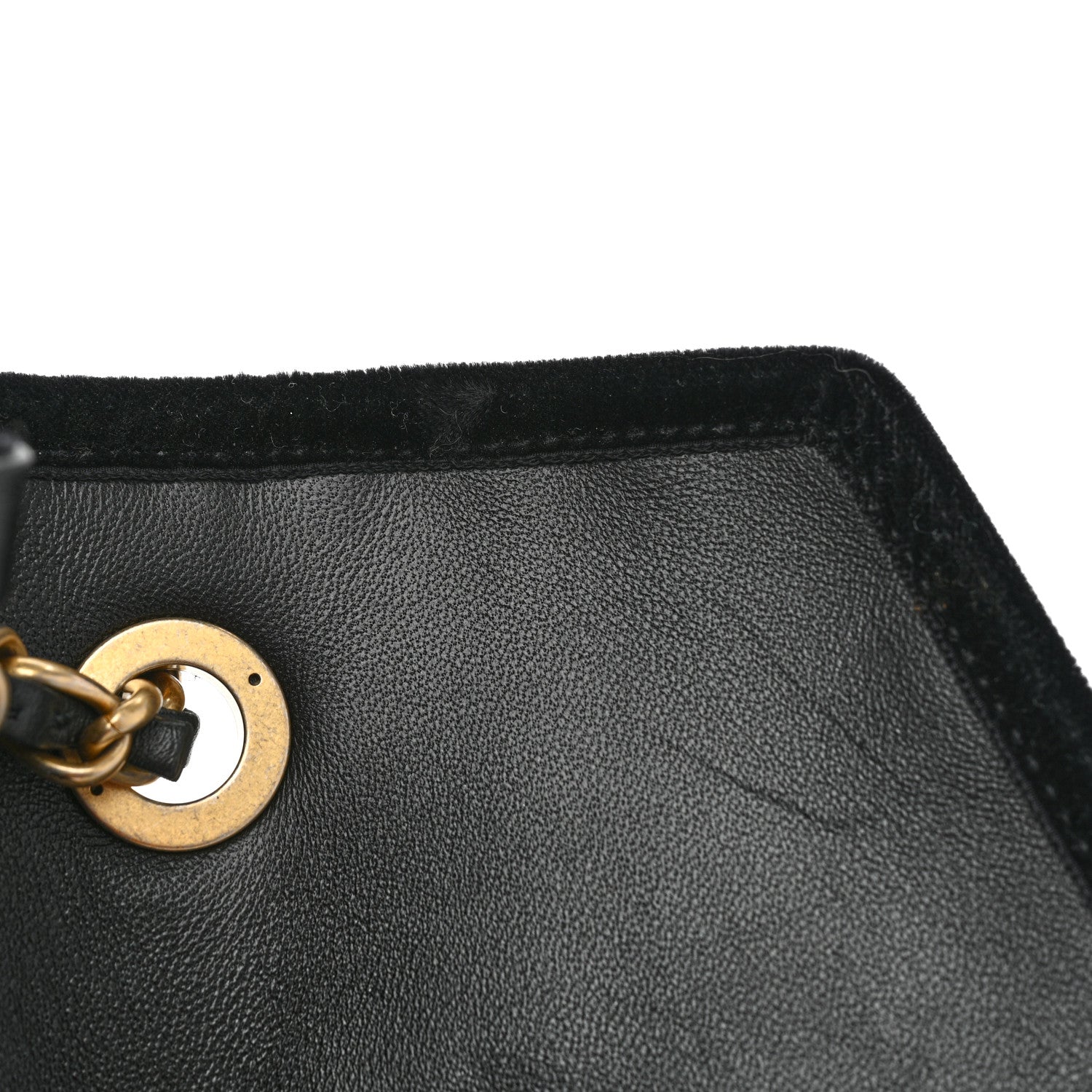 Chanel Shearling Checkered Flap Bag Black White 12 of 14