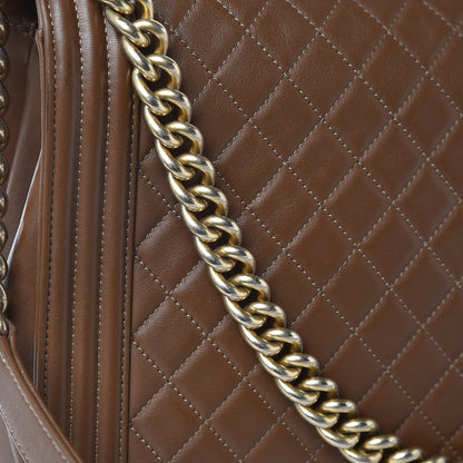 Chanel Calfskin Quilted Large Boy Flap Brown 15 of 20