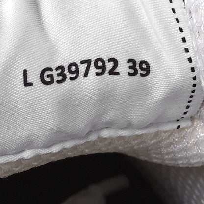 Chanel Fabric Laminated Calfskin Stretch CC Sneakers 39 White Silver 7 of 9