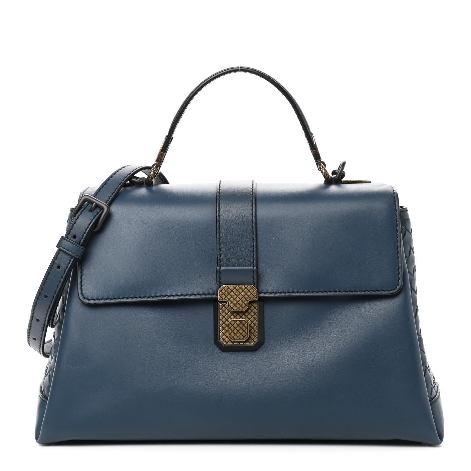 Bottega Veneta Nappa Medium Piazza Bag Denim 1 of 9