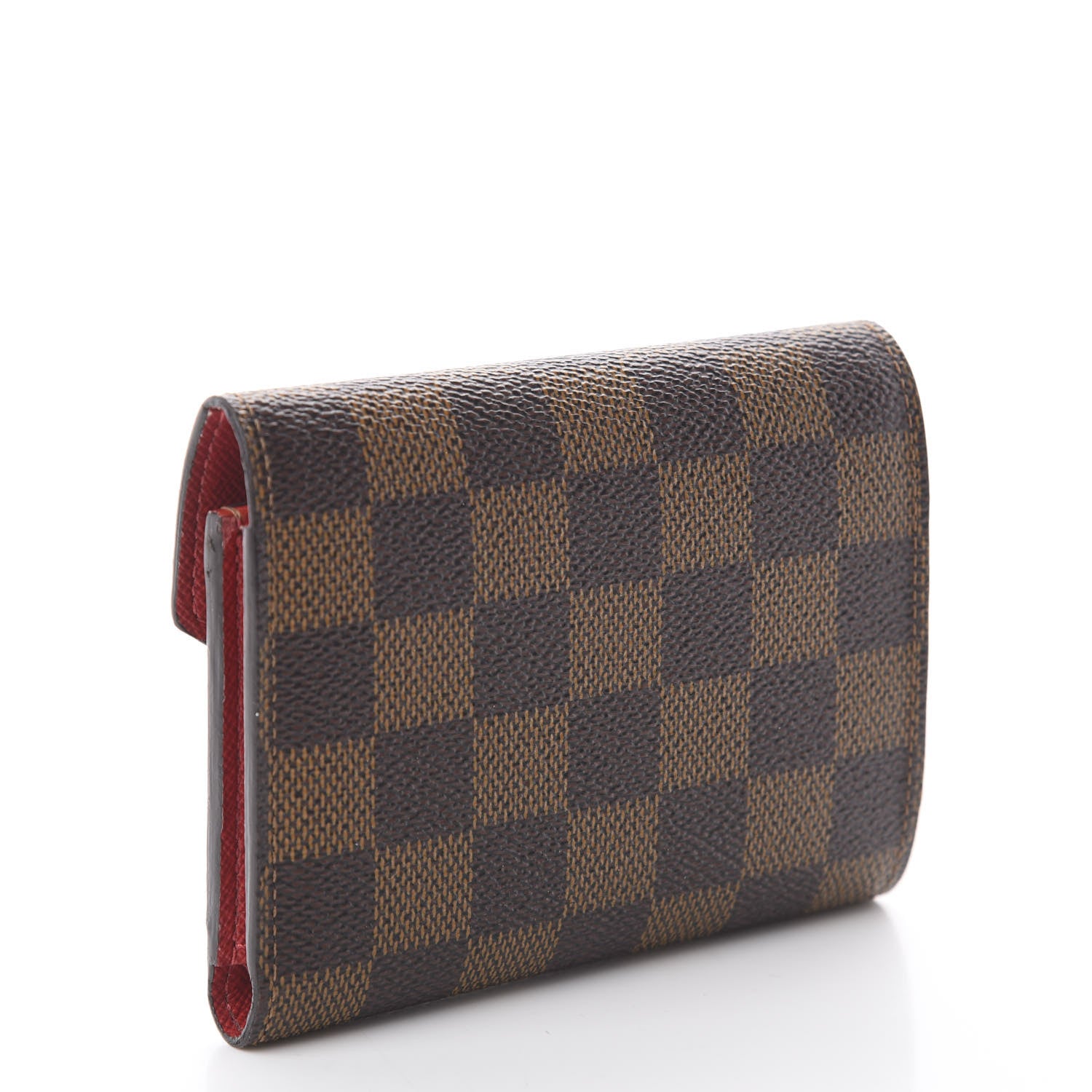 Louis Vuitton Damier Ebene Victorine Wallet Red 2 of 6