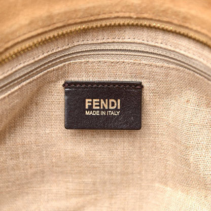 Fendi Pequin Cuoio Vegetale Medium Roll Tote Tobacco Cuoio Miele 5 of 12