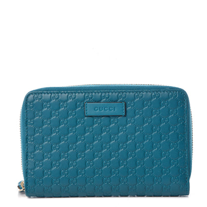 Gucci Microguccissima Zip Around Organizer Wallet Deep Cobalt 1 of 7
