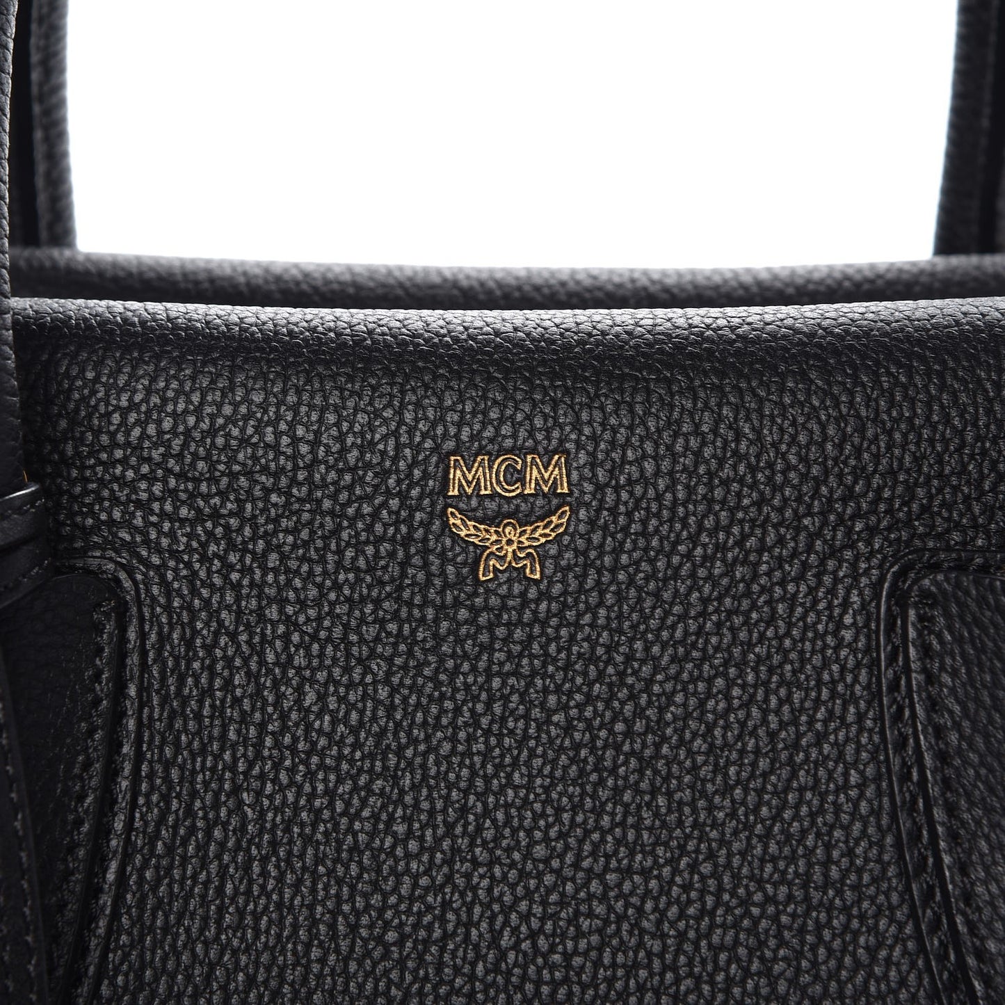 Grained Calfskin Large Milla Tote Black