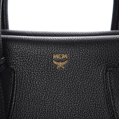 MCM Grained Calfskin Large Milla Tote Black 9 of 14