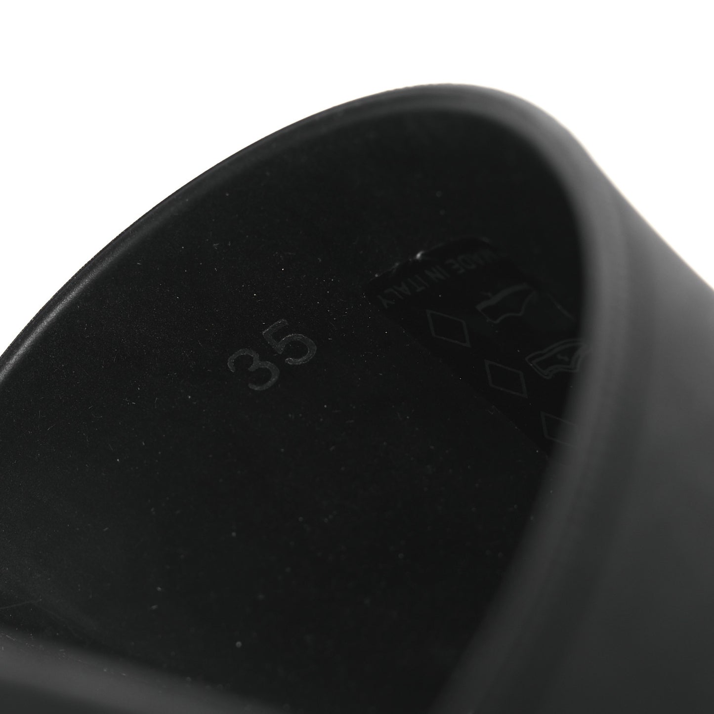 Rubber Logo Pool Slide Sandals 35 Black