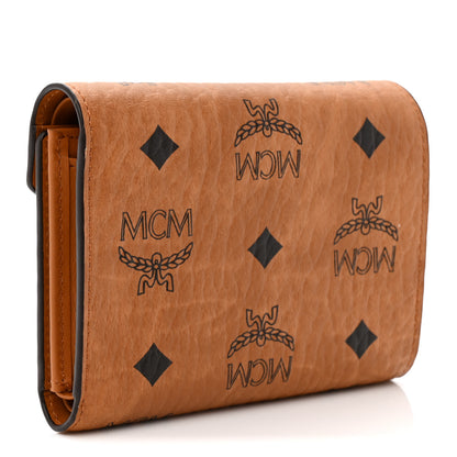 MCM Visetos Trifold Tracy Wallet Cognac 3 of 8