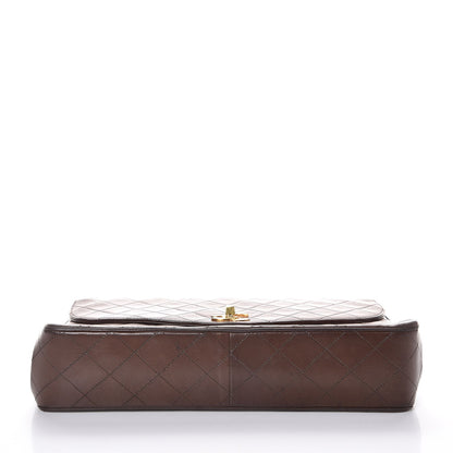 Chanel Lambskin Quilted Jumbo Single Flap Brown 5 of 17