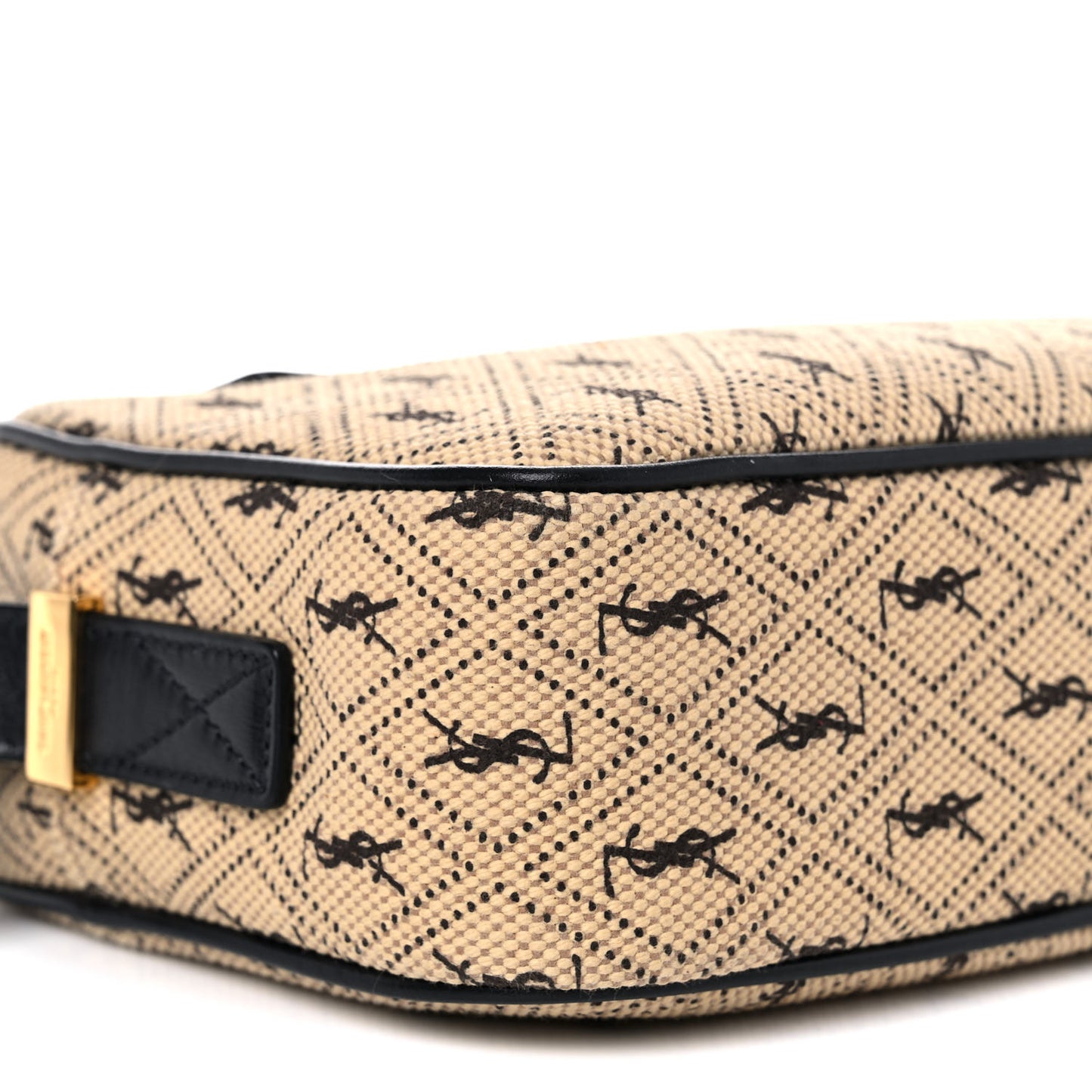 Canvas Monogram All Over Camera Bag Beige