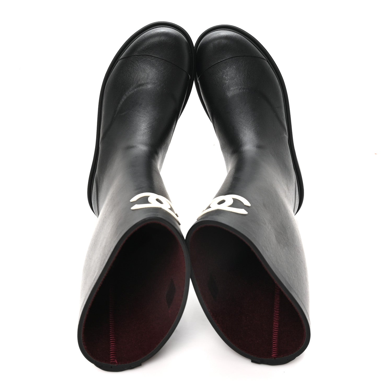 Chanel Caoutchouk CC High Boots 38 Black 2 of 9