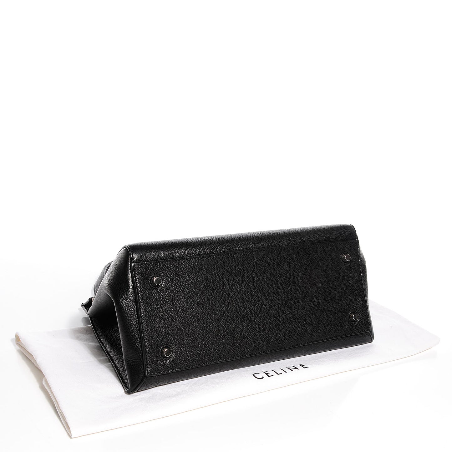 Grained Calfskin Large Edge Shoulder Bag Black