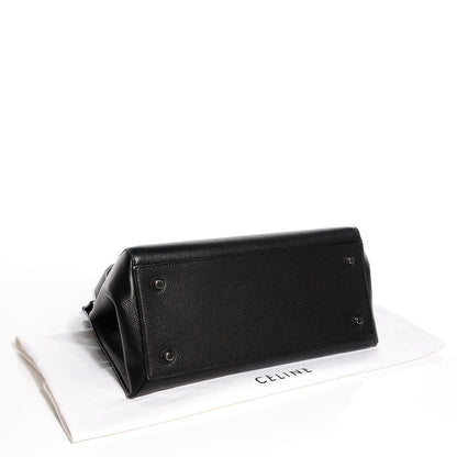 Celine Grained Calfskin Large Edge Shoulder Bag Black 4 of 8