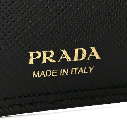 Prada Saffiano Metal Bi-Fold Wallet  Black 6 of 10