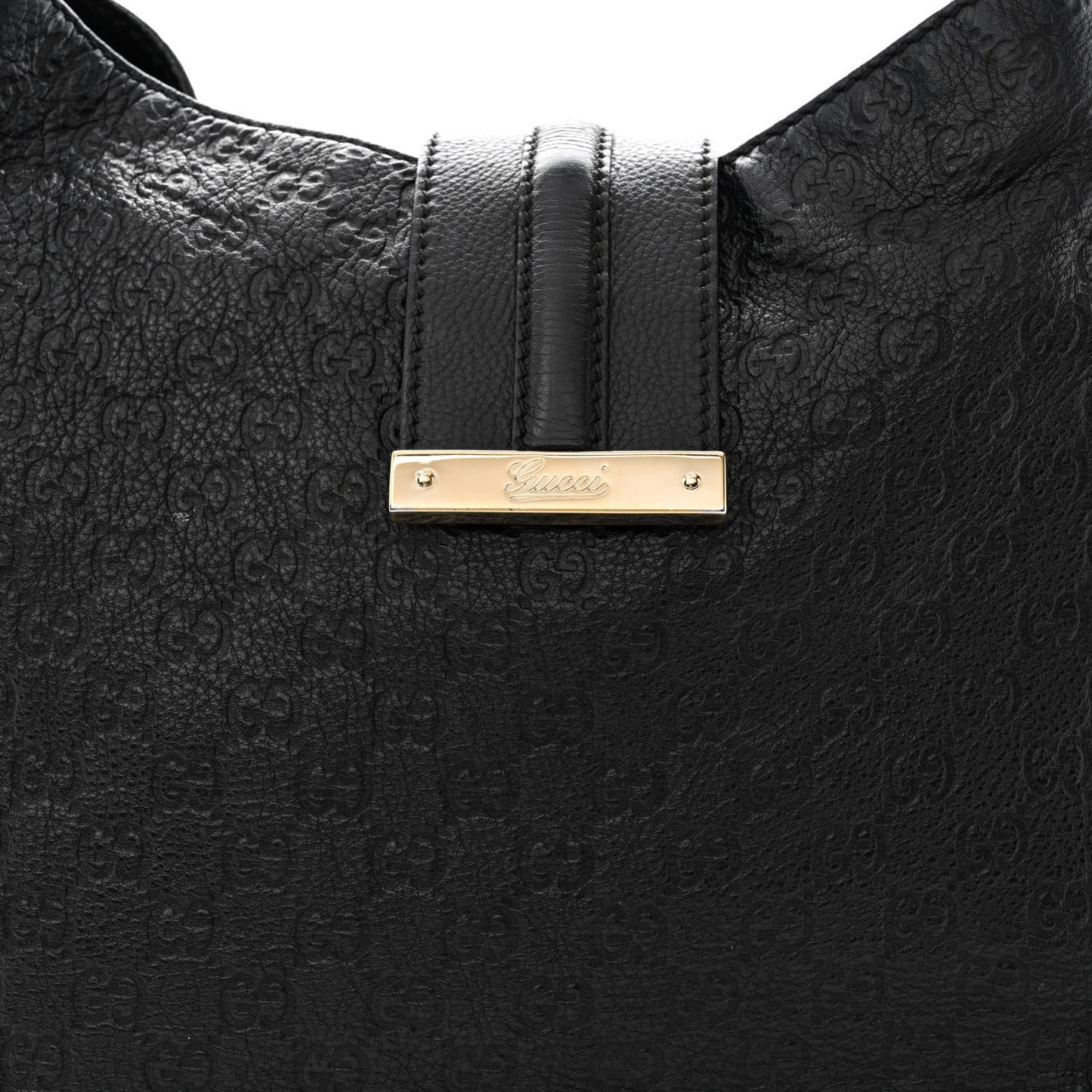 Guccissima Large New Ladies Web Hobo Black