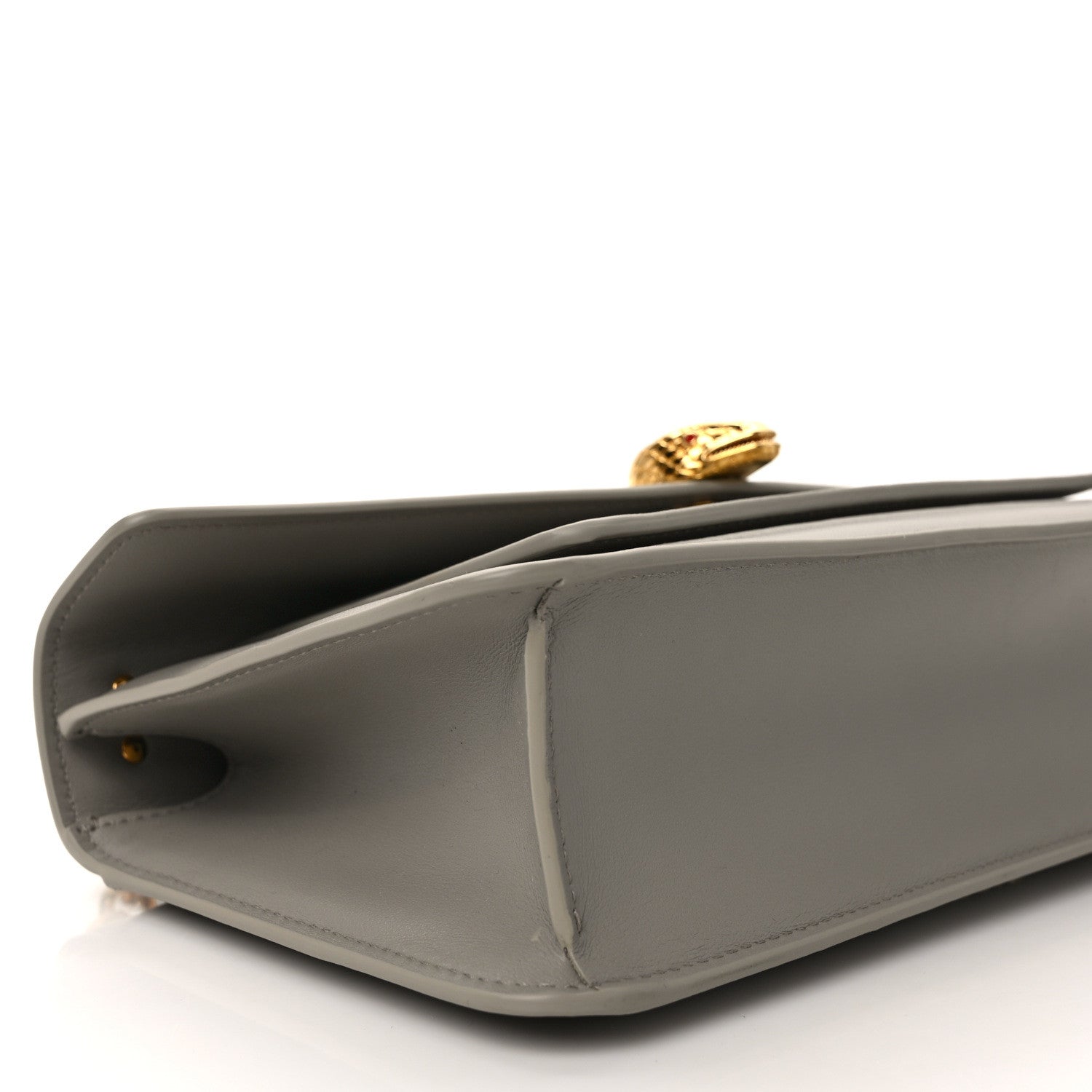 Bulgari Metropolitan Calfskin East West Maxi Chain Shoulder Bag Grey 7 of 10
