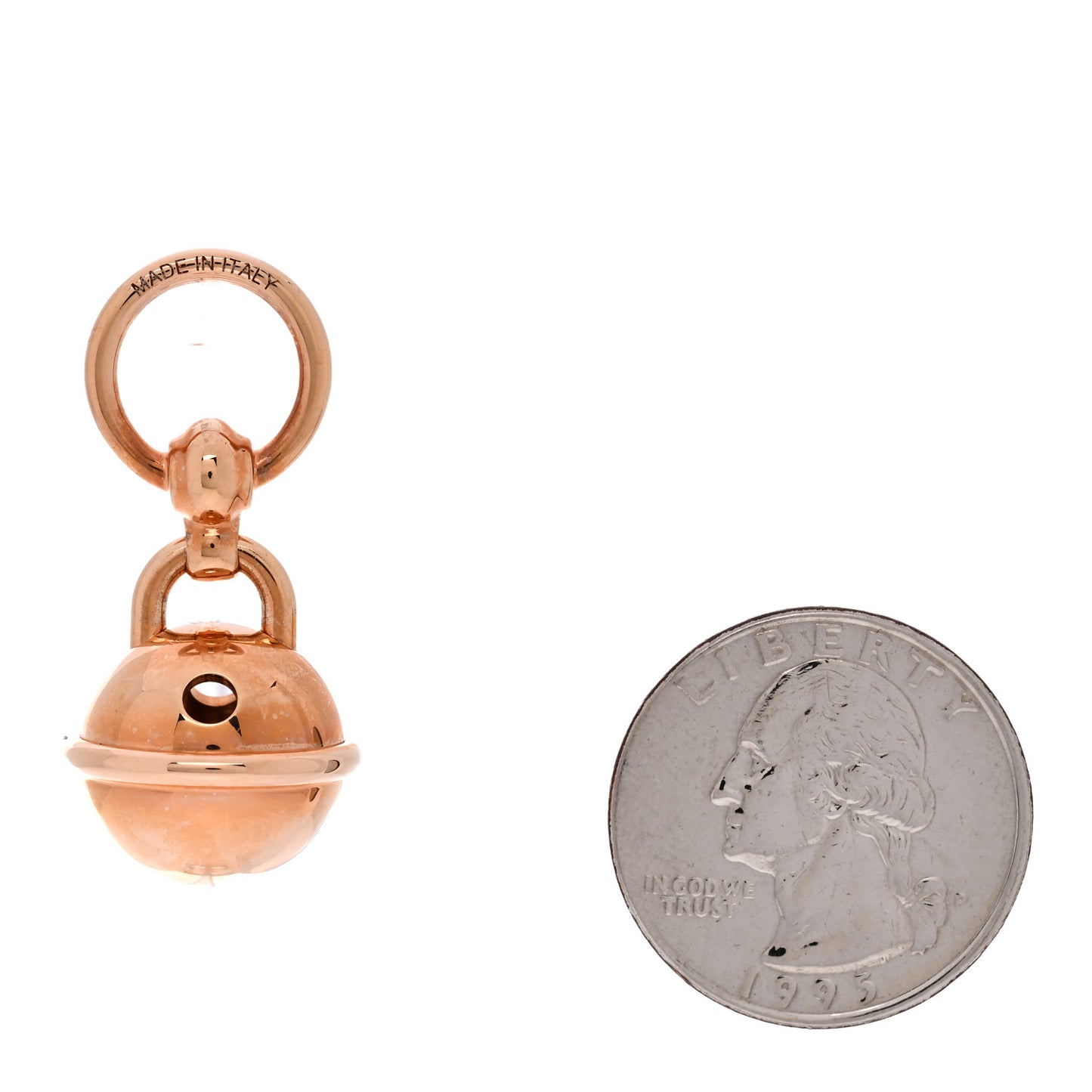Rose Gold Plated Charms Grelot Twilly Ring