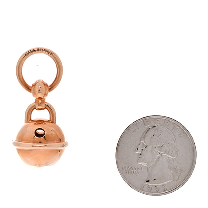 Hermes Rose Gold Plated Charms Grelot Twilly Ring 2 of 5