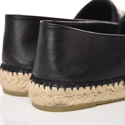 Chanel Lambskin Quilted CC Espadrilles 39 Black 10 of 11